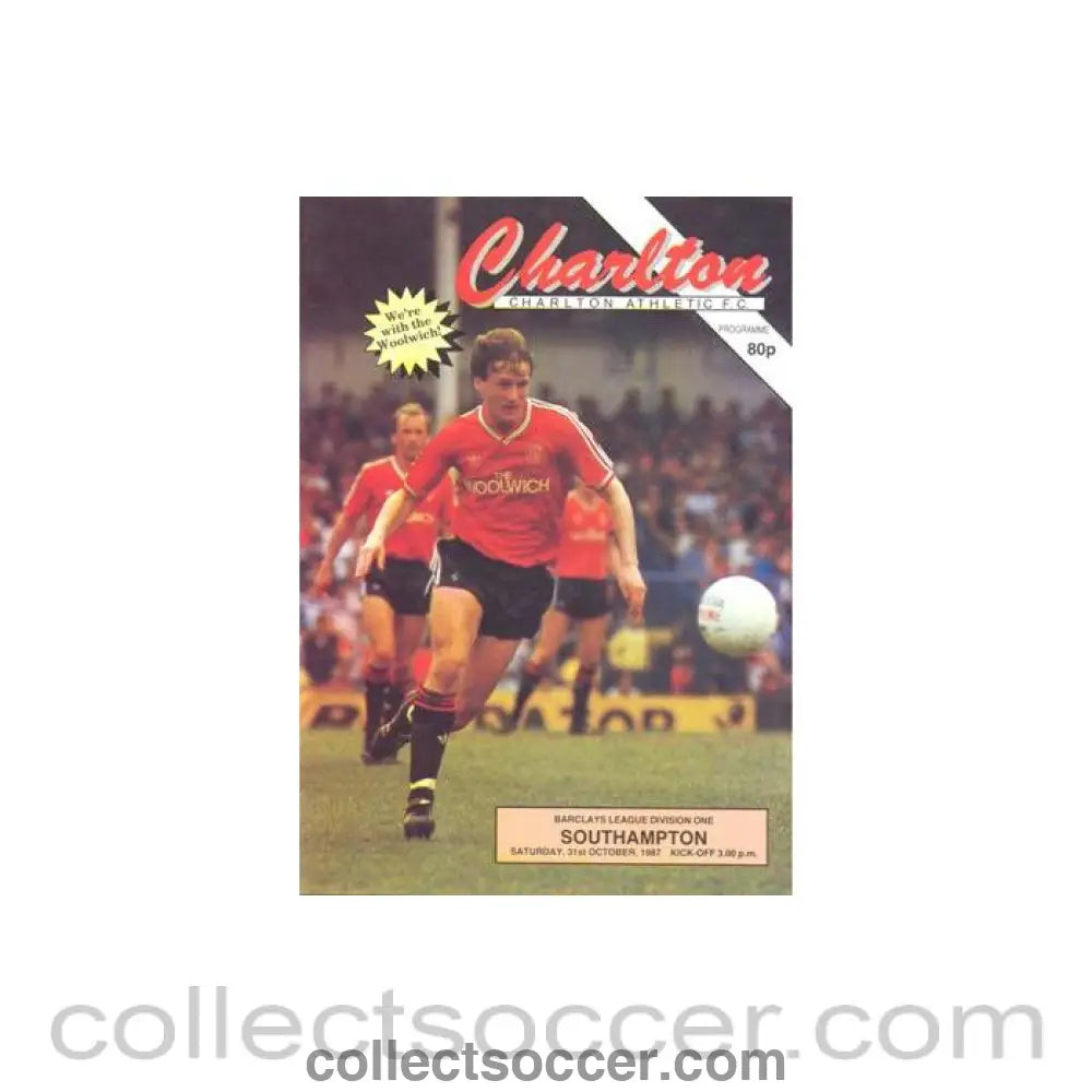 1987 - Charlton Athletic v Southampton official programme 31/10/1987 Football League