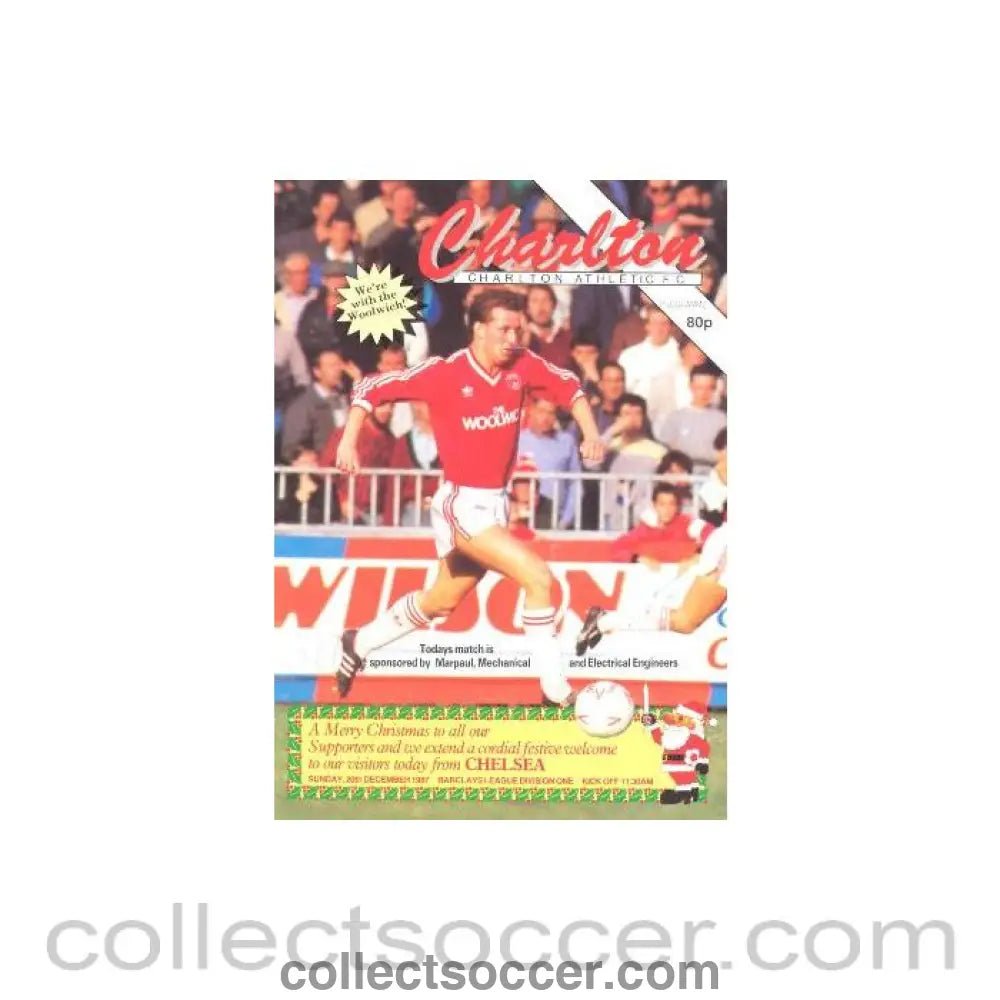 1987 - Charlton Athletic vChelsea official programme 20/12/1987 - Collect Soccer