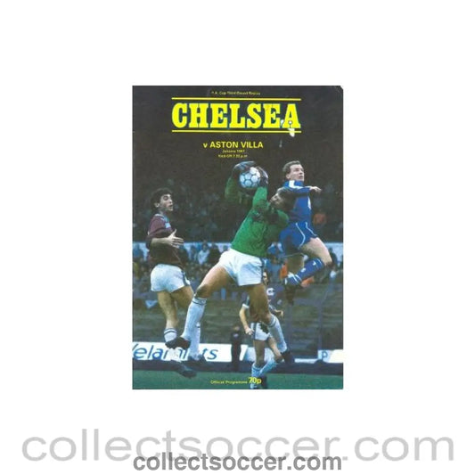 1987 - Chelsea v Aston Villa official programme January 1987