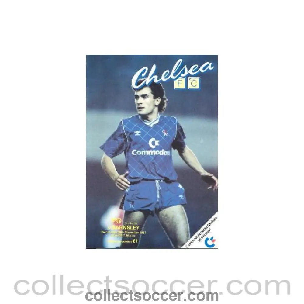 1987 - Chelsea v Barnsley official programme 18/11/1987 - Collect Soccer