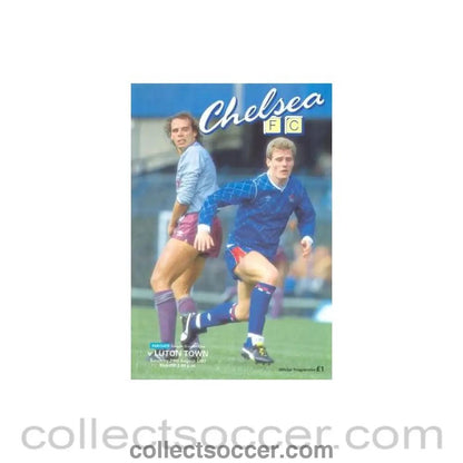 1987 - Chelsea v Luton Town official programme 29/08/1987 - Collect Soccer