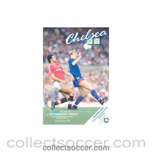 1987 - Chelsea v Nottingham Forest official programme 05/09/1987
