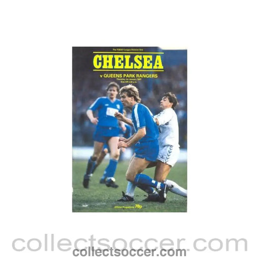 1987 - Chelsea v Queen’s Park Rangers official programme 01/01/1987