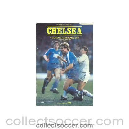 1987 - Chelsea v Queen’s Park Rangers official programme 01/01/1987 reduced price