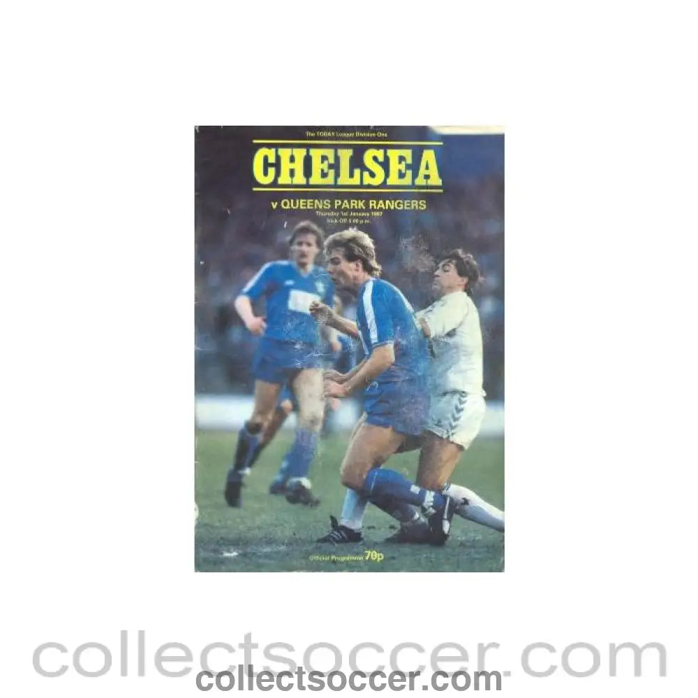 1987 - Chelsea v Queen’s Park Rangers official programme 01/01/1987 reduced price