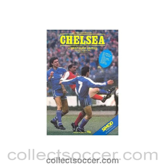 1987 - Chelsea v West Ham United official programme 21/03/1987 - Collect Soccer