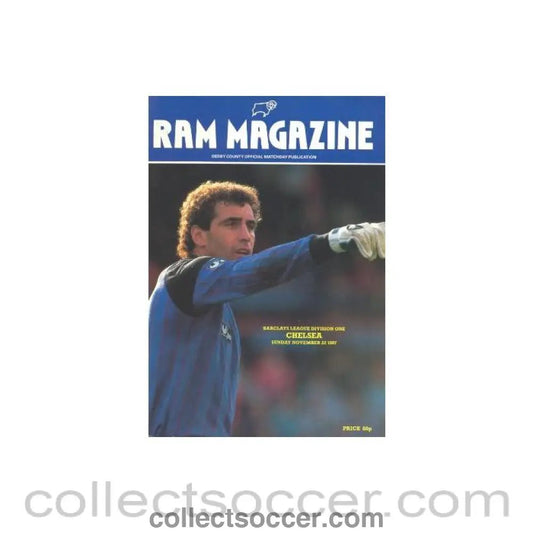 1987 - Derby County vChelsea official programme 22/11/1987 - Collect Soccer