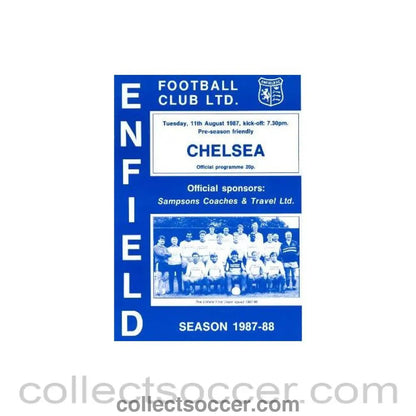 1987 - Enfield vChelsea official programme 11/08/1987 - Collect Soccer