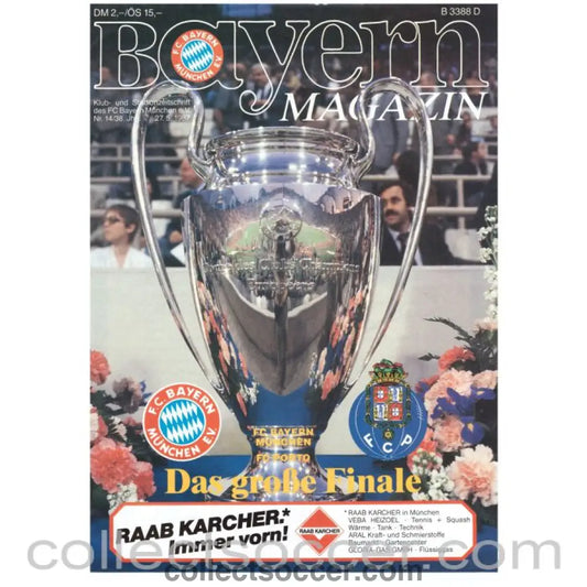 1987 European Cup Final Bayern Munich v Porto Bayern Edition Programme - Collect Soccer