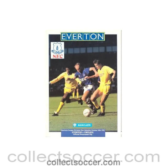 1987 - Everton vChelsea official programme 10/10/1987 - Collect Soccer