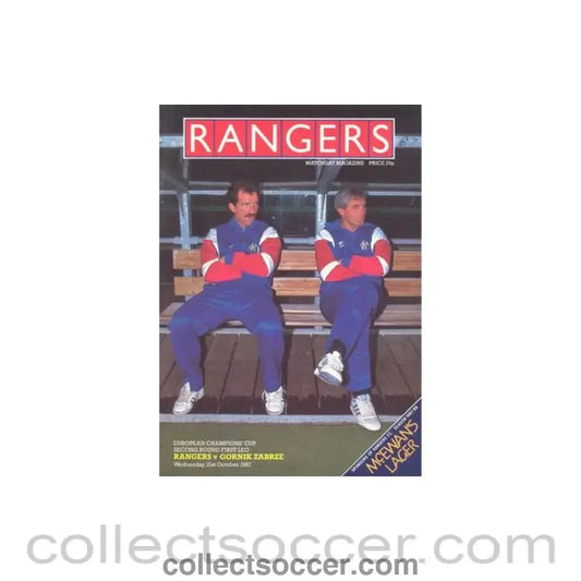 1987 - Glasgow Rangers v Gornik Zabrze official programme 21/10/1987 European Champions Cup - Collect Soccer