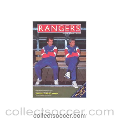 1987 - Glasgow Rangers v Gornik Zabrze official programme 21/10/1987 European Champions Cup - Collect Soccer