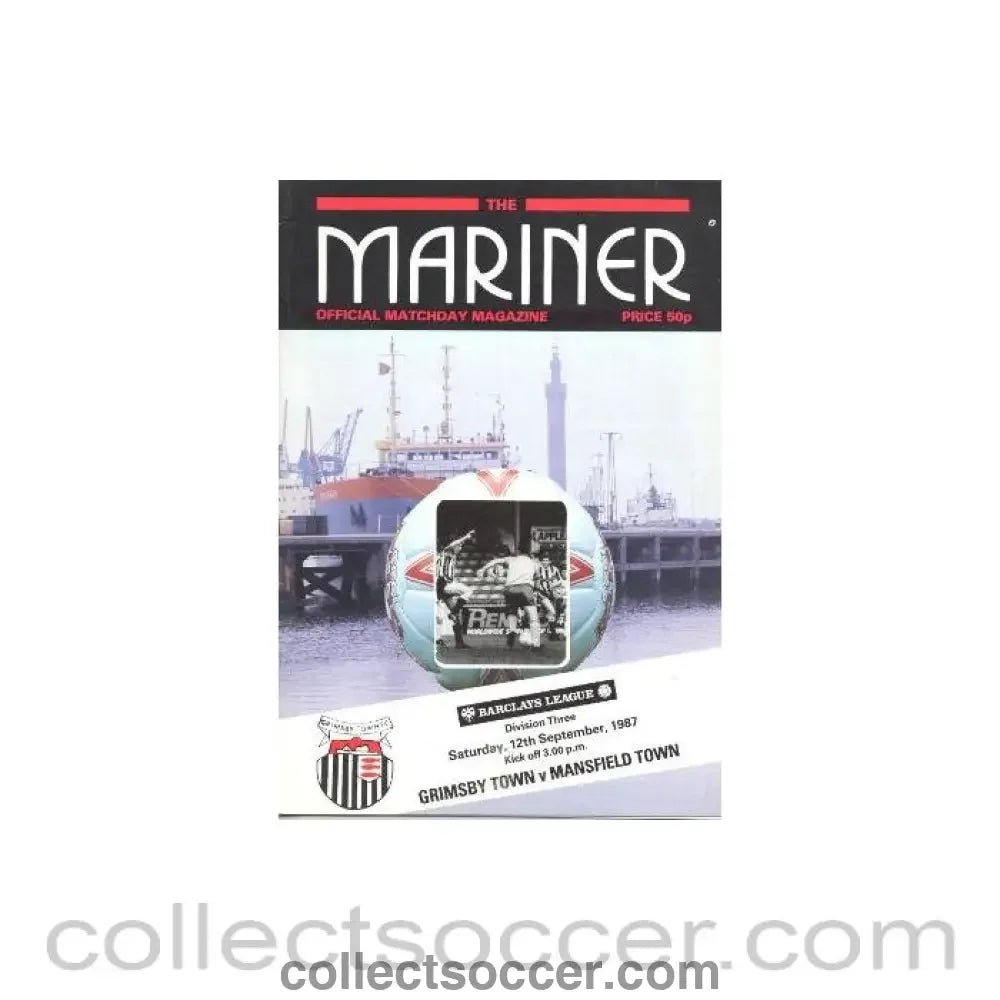 1987 - Grimsby Town v Mansfield Town official programme 12/09/1987 League - Collect Soccer