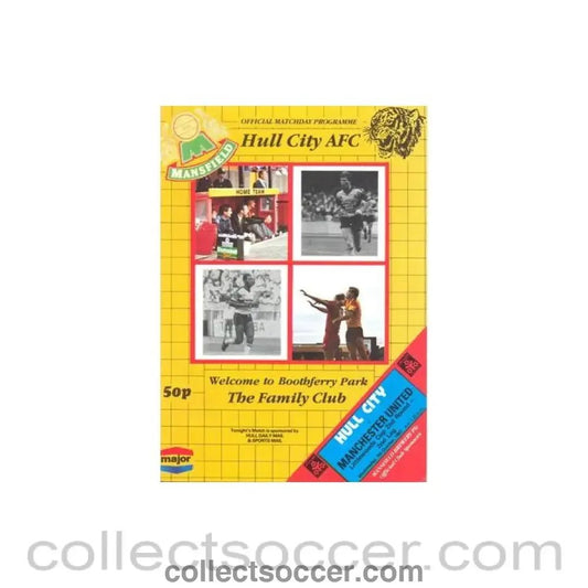 1987 - Hull City v Manchester United official programme 07/10/1987 Littlewoods Cup - Collect Soccer
