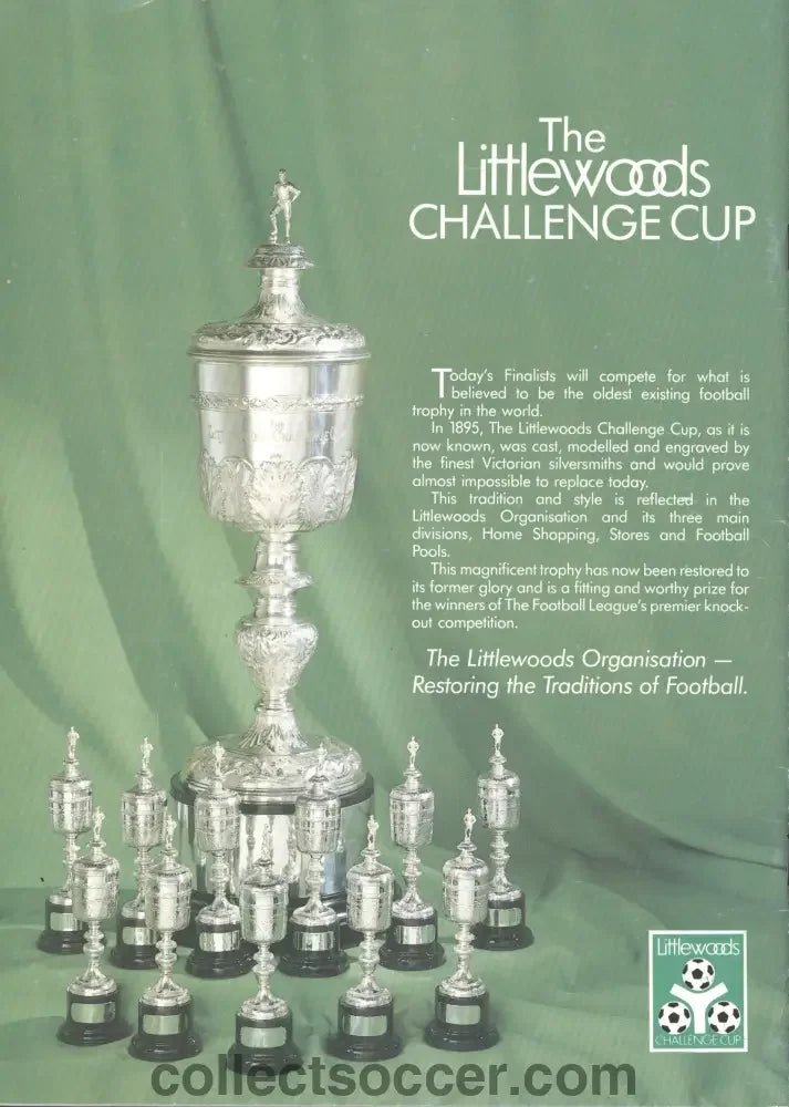 1987 League Cup Final Progarmme Arsenal v Liverpool - Collect Soccer