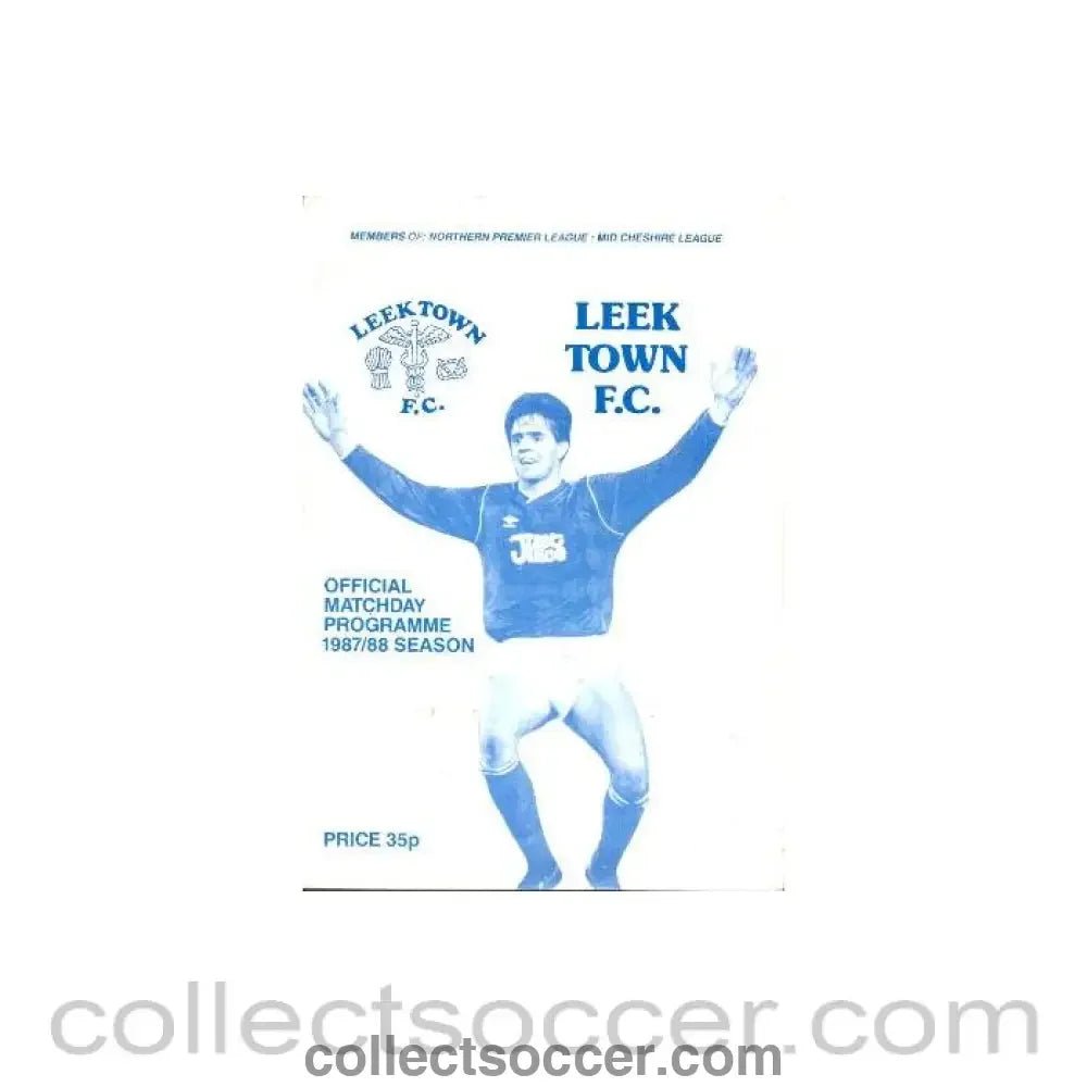 1987 - Leek Town v Buxton official programme 1987 - 1988 - Collect Soccer