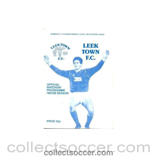 1987 - Leek Town v Buxton official programme 1987 - 1988 - Collect Soccer