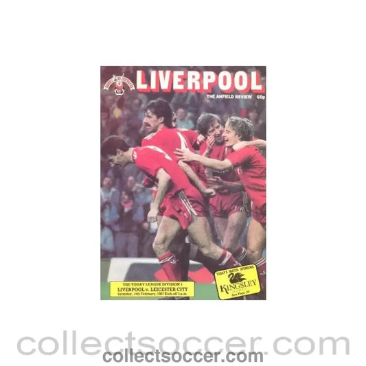 1987 - Liverpool v Leicester City official programme 14/02/1987 - Collect Soccer