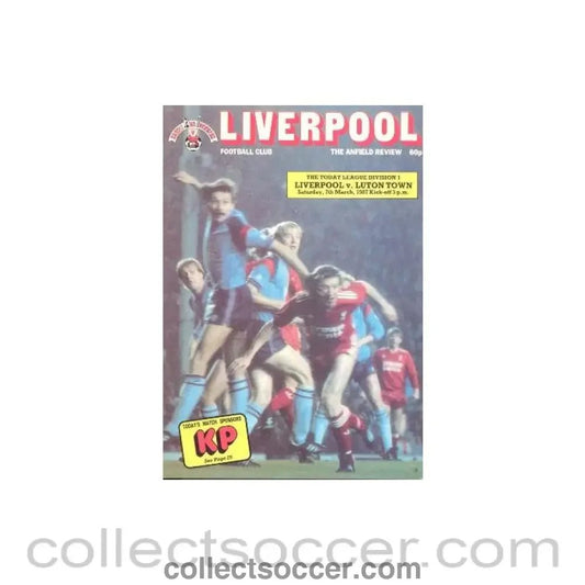 1987 - Liverpool v Luton Town official programme 07/03/1987 - Collect Soccer