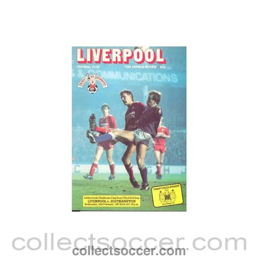 1987 - Liverpool v Southampton official programme 25/02/1987 - Collect Soccer