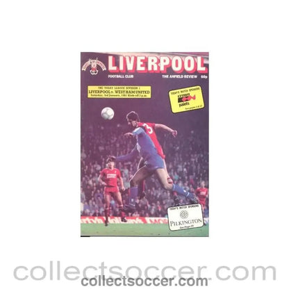 1987 - Liverpool v West Ham United official programme 03/01/1987 - Collect Soccer