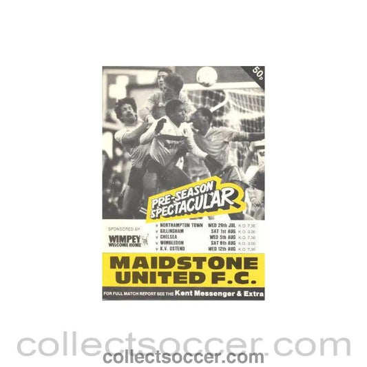 1987 - Maidstone United vChelsea official programme 05/08/1987 - Collect Soccer