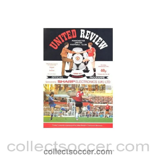 1987 - Manchester United v Arsenal official programme 24/01/1987 - Collect Soccer