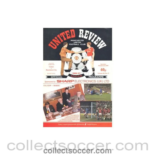 1987 - Manchester United v Manchester City official programme 10/01/1987 - Collect Soccer
