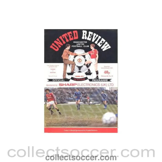 1987 - Manchester United v Everton official programme 28/02/1987 - Collect Soccer