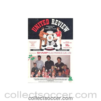 1987 - Manchester United v Everton official programme 28/12/1987 Football League - Collect Soccer
