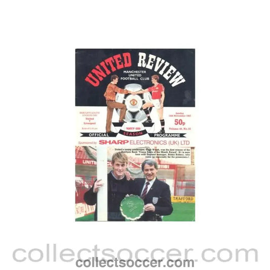 1987 - Manchester United v Liverpool official programme 15/11/1987 Football League - Collect Soccer