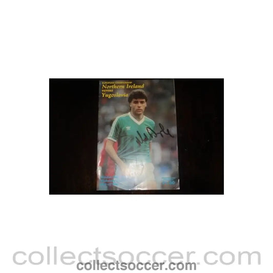 1987 - Northern Ireland v Yugoslavia official programme 29/04/1987 signed by Mal Donaghy - Collect Soccer
