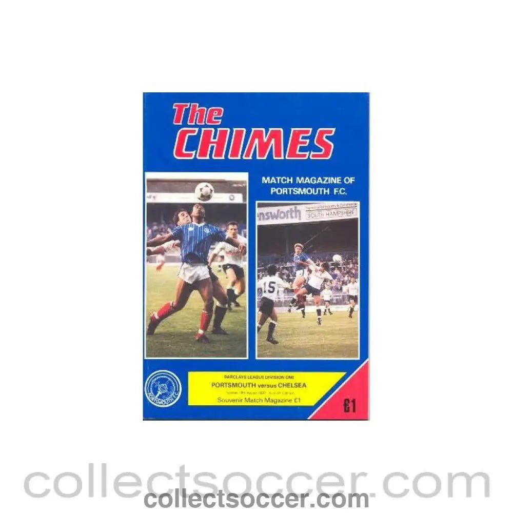 1987 - Portsmouth vChelsea official programme 18/08/1987 - Collect Soccer