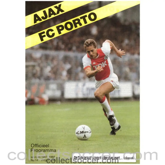 1987 Super Cup Final Official Programme Ajax v Porto - Collect Soccer