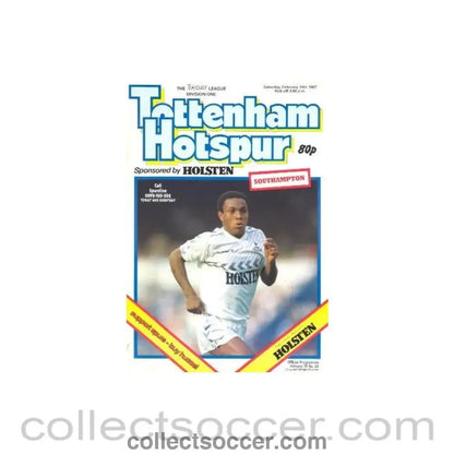 1987 - Tottenham Hotspur v Southampton official programme 14/02/1987 Football League - Collect Soccer