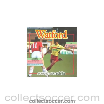 1987 - Watford v Arsenal official programme 28/11/1987