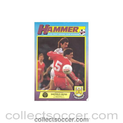 1987 - West Ham United v Sheffield United official programme 09/02/1987 F.A. Cup - Collect Soccer