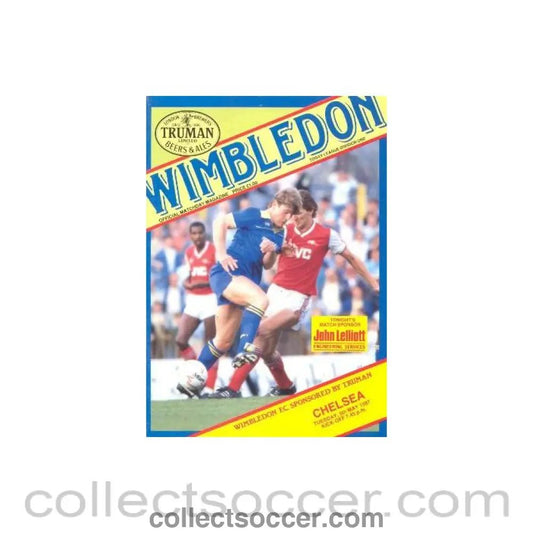 1987 - Wimbledon vChelsea official programme 05/05/1987 - Collect Soccer