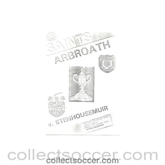 1988 - Arbroath v Stenhousemuir official programme 18/01/1988 Scottish Cup 2nd Round Replay - Collect Soccer