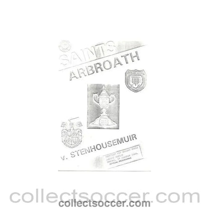 1988 - Arbroath v Stenhousemuir official programme 18/01/1988 Scottish Cup 2nd Round Replay - Collect Soccer