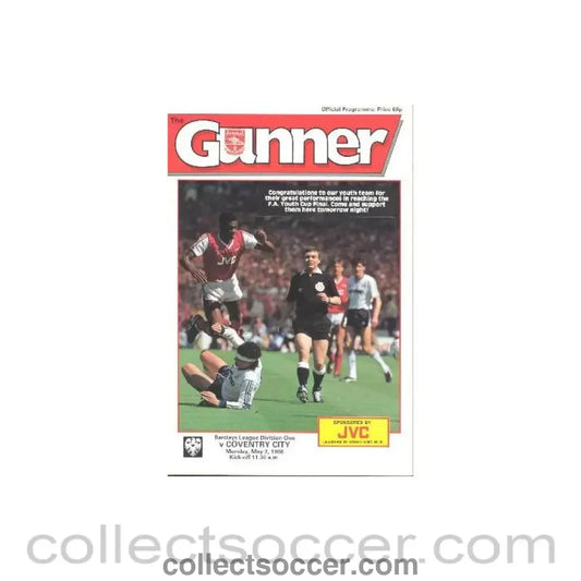1988 - Arsenal v Coventry City official programme 02/05/1988 League Cup