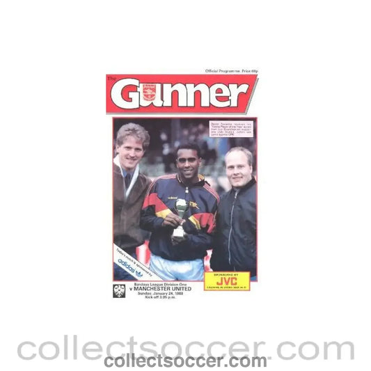 1988 - Arsenal v Manchester United official programme 24/01/1988 League Cup