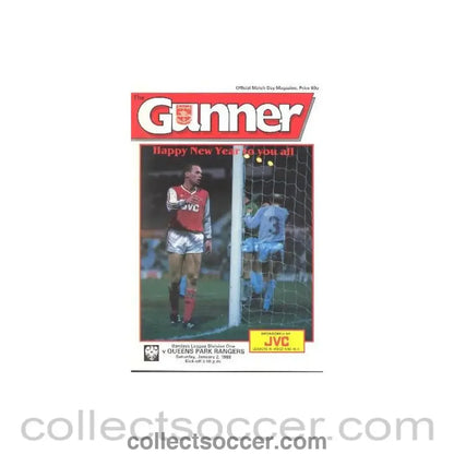 1988 - Arsenal v Queen’s Park Rangers official programme 02/01/1988 League Cup