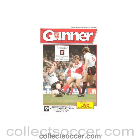 1988 - Arsenal v Tottenham Hotspur official programme 06/03/1988 League Cup