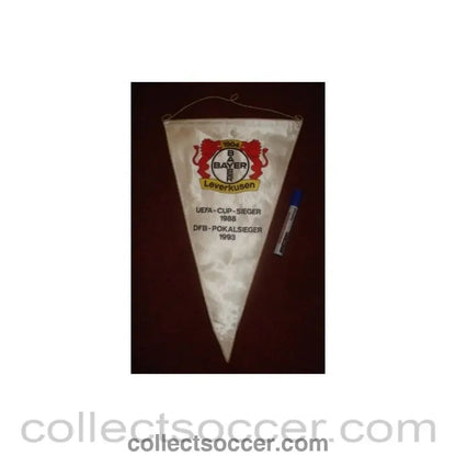 1988 - Bayern Leverkusen - UEFA Cup Winner 1988 and German Football Union Winner 1993 pennant - Collect Soccer