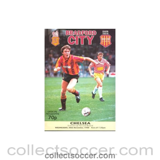 1988 - Bradford City vChelsea official programme 30/11/1988