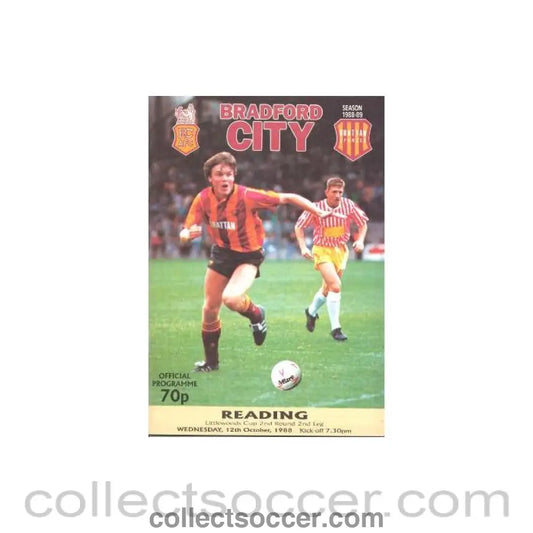 1988 - Bradford v Reading official programme 12/10/1988 Littlewoods Cup