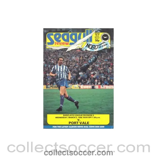 1988 - Brighton & Hove Albion v Port Vale official programme 02/03/1988 Football League