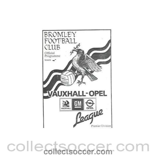 1988 - Bromley vChelsea official programme 13/08/1988