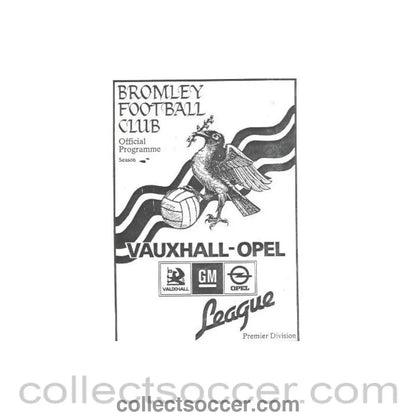 1988 - Bromley vChelsea official programme 13/08/1988 - Collect Soccer